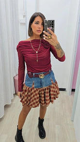 Gonna Palloncino Bordeaux
